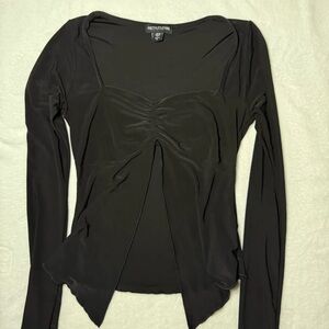 PrettyLittleThing Elegant Black Long Sleeve Top